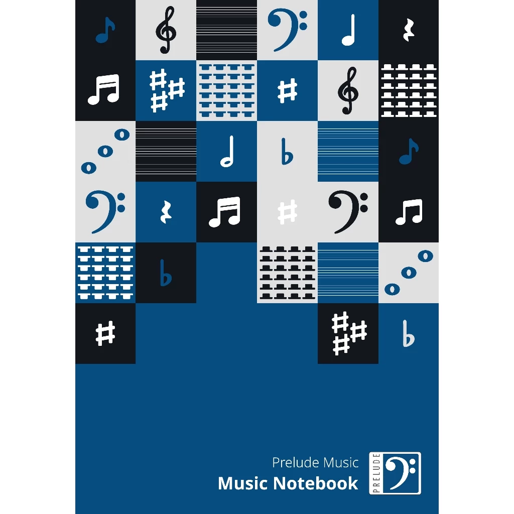 สมุดบรรทัด 5 เส้น สำหรับเขียนโน้ต ขนาด A4 จำนวน 40 หน้า (Music Staff Book) Stave Paper Note book