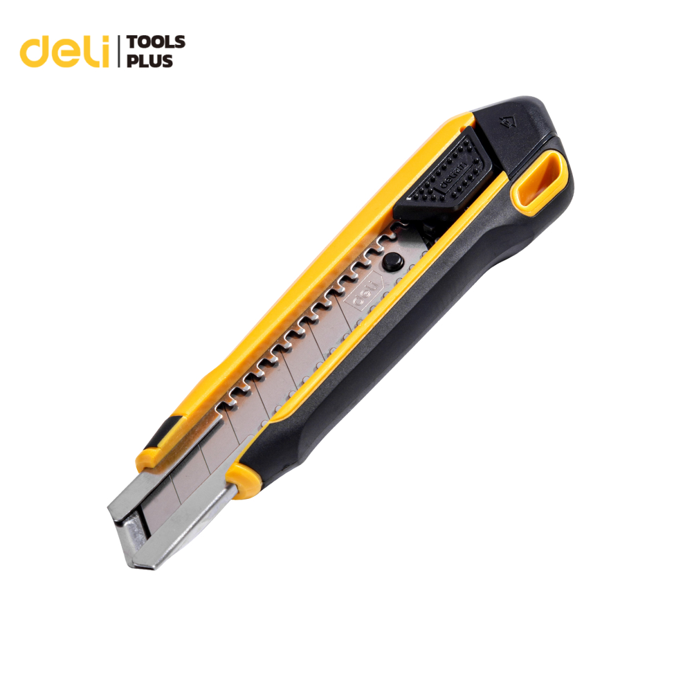 Deli คัตเตอร์ มีดคัตเตอร์ คัตเตอร์จิ๋ว 18mm ใบมีดคม อเนกประสงค์ พกพาง่ายๆ โลหะผสมเหล็ก Cutter