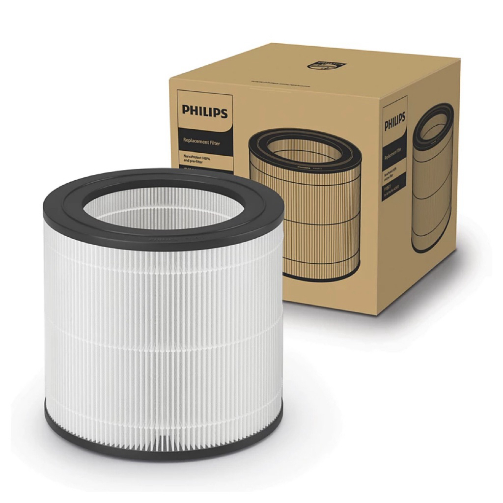 ไส้กรองอากาศเครื่องฟอกอากาศฟิลลิปแผ่นกรองสำรองของแท้ NanoProtect HEPA FY0611/30
