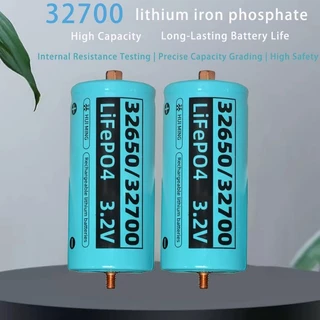 NEW แบต LiFePO4 32650/32700 3.2V 6000mAh ถ่านชาร์จ ตัวเมียบวก สำหรับไฟโซล่าเซลล์ แบตเตอรี่