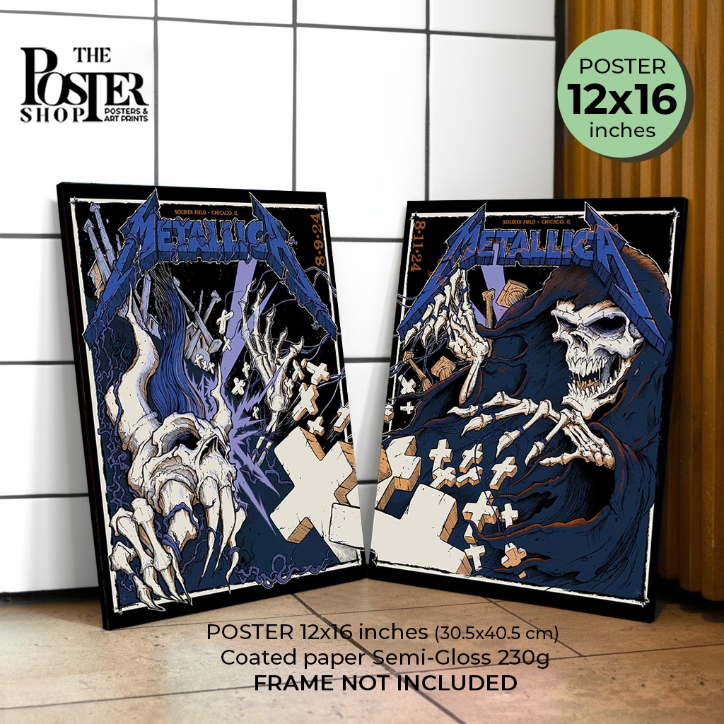 โปสเตอร์ทัวร์ วงเมทัลลิกา Metallica Set 2 วงเฮฟวี่เมทัลสัญชาติอเมริกัน สวยมากๆ 12x16 นิ้ว