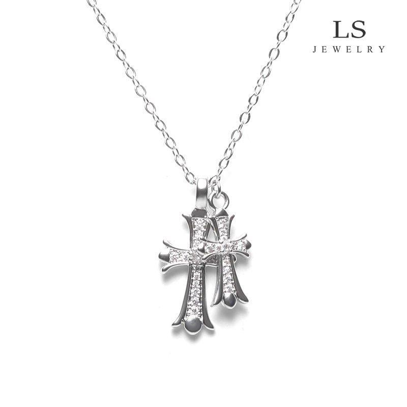 LS สร้อยคอโรแมนติก สร้อยคอไม้กางเขน n2868