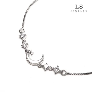 LS สร้อยข้อมือโรแมนติก จี้พระจันทร์ b2894