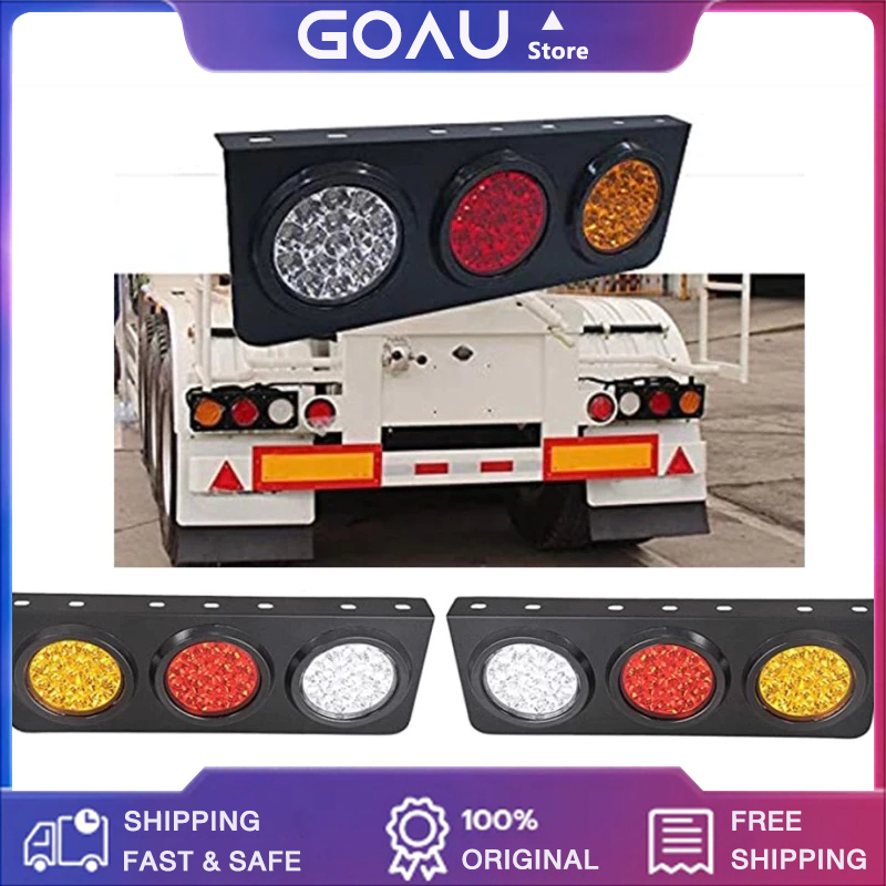 ไฟท้ายติดรถ ไฟท้าย 3 ตอน แป้นดำ มีระบบไฟ 12v และ 24v