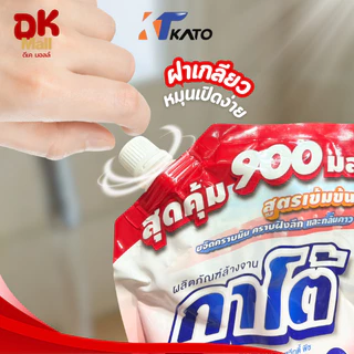(live) Kato น้ำยาล้างจานกาโต้ สูตรเข้มข้น กลิ่นพีช ปริมาณ 900 มล. 1 ถุง