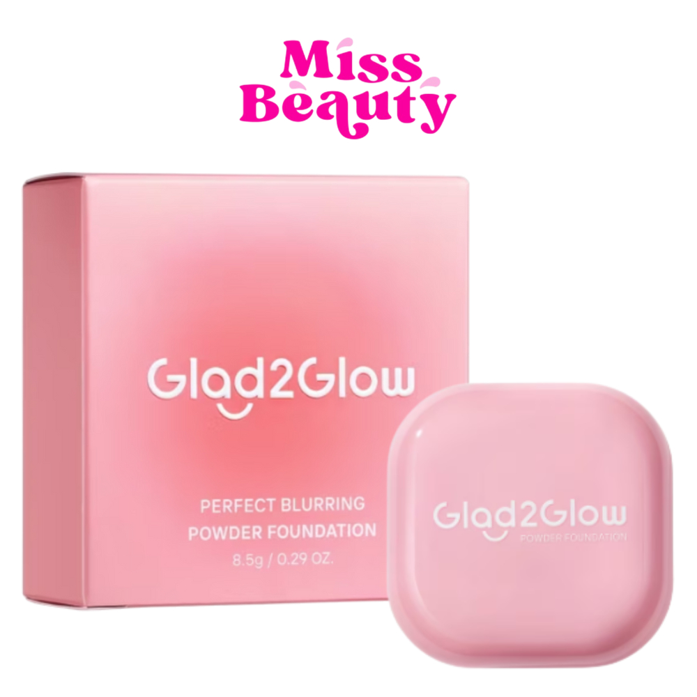 (ตลับ) Glad2Glow Perfect Blurring Powder Foundation แกลดทูโกลว์ เบลอร์ริ่ง พาวเดอร์ แป้งพัฟผสมรองพื้