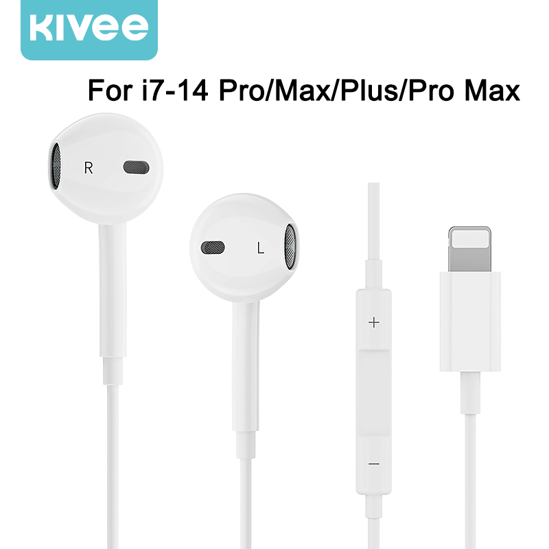 KIVEE หูฟัง สำหรับ iOS ไม่ต้องต่อบลูทูธ ไมค์ในตัว มีปุ่มคอนโทรล เพิ่ม-ลดเสียง รับสาย เล่นเพลง