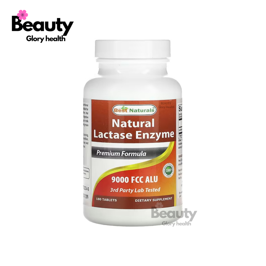 Best Naturals, Natural Lactase Enzyme, 9,000 FCC ALU, 180 Tablets
