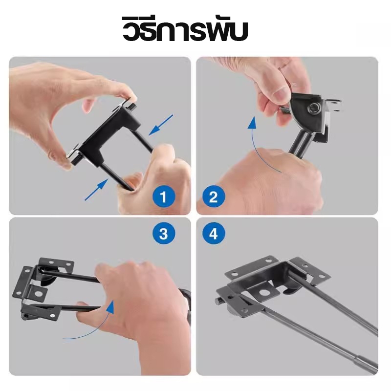 ขาหนีบโต๊ะญี่ปุ่น ขาโต๊ะพับได้  (ยาว20/32/43/51CM )แถมน๊อตฟรี แบบDIY อะไหล่ - รูปที่ 4