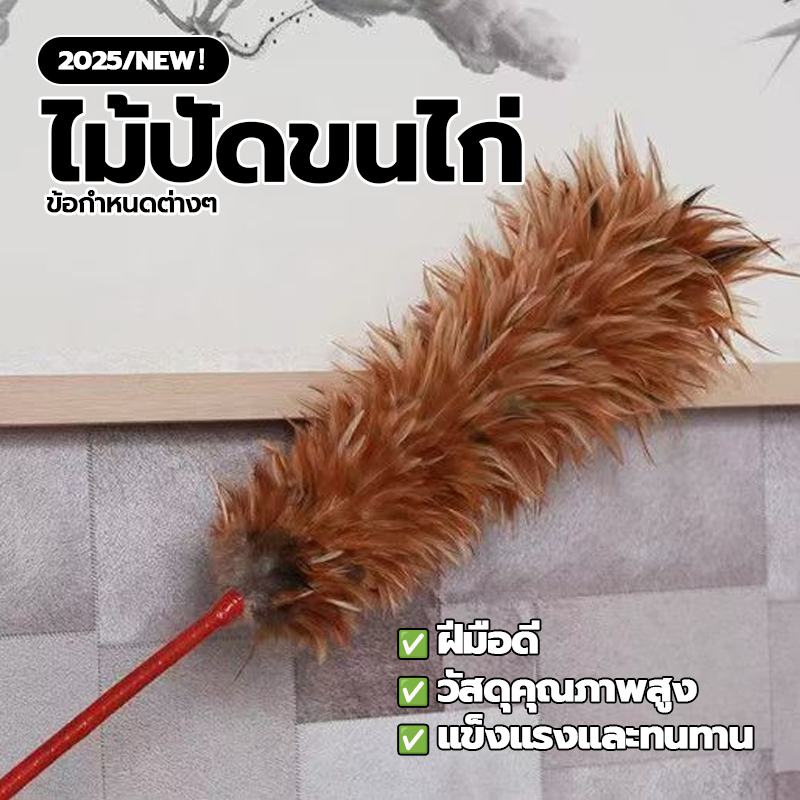 ไม้ปัดฝุ่นขนนก ไม้ปัดฝุ่นขนนกคุณภาพสูง ไม้ปัดฝุ่นขนนก ขนนกละเอียด ฝีมือประณีต พลังทำความสะอาดดี