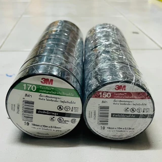 เทปพันสายไฟ​ 3m​plus​ 10ม้วน หนา0.13 และ0.18 มิล