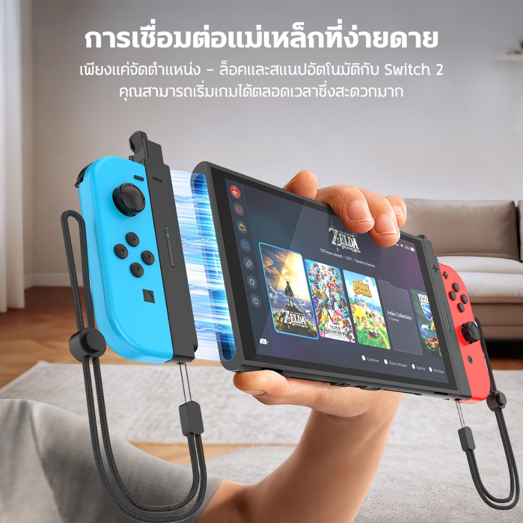 อะแดปเตอร์โฮสต์ Switch/OLED รุ่นแรกสำหรับคอนโทรลเลอร์ Nintendo Switch 2 รุ่นที่สอง ขั้วต่อด้ามจับ Switch ด้านซ้ายและขวา ราคา ถูกที่สุด ดีลบีเคเค แกลเลอรีภาพที่ 2
