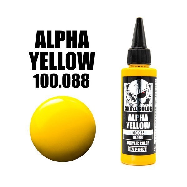 ( เฉพาะส่งด่วน กท ) Skull Color 100.088 Alpha Yellow 60 ml (Gloss) 8853100903885 (สี)