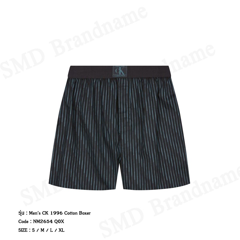 Calvin Klein กางเกงขาสั้นผู้ชาย รุ่น Men's CK 1996 Cotton Boxer Code: NM2654 Q0X