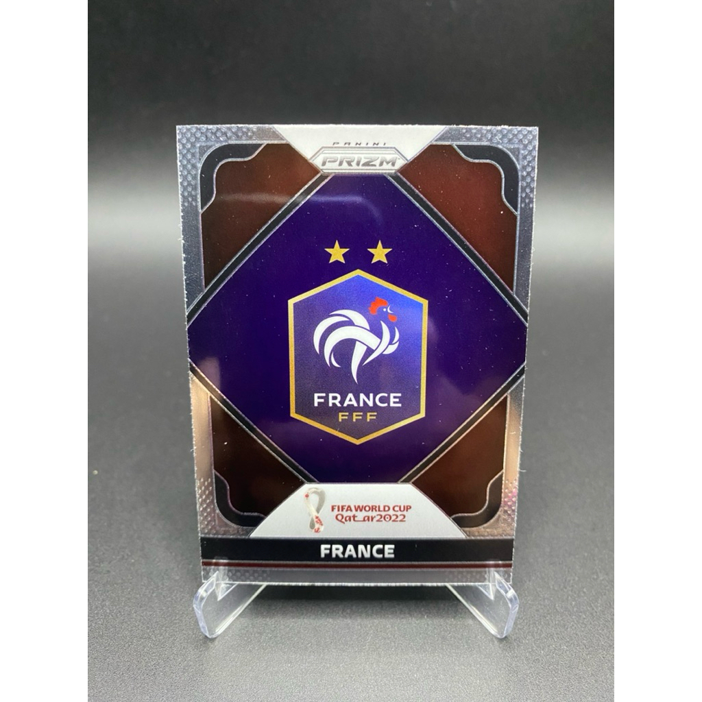 รวมการ์ดฟุตบอลโลโก้ทีมชาติ 2022 PANINI-PRIZM FIFA WORLD CUP QATAR SOCCER - 🇫🇷 FRANCE #10