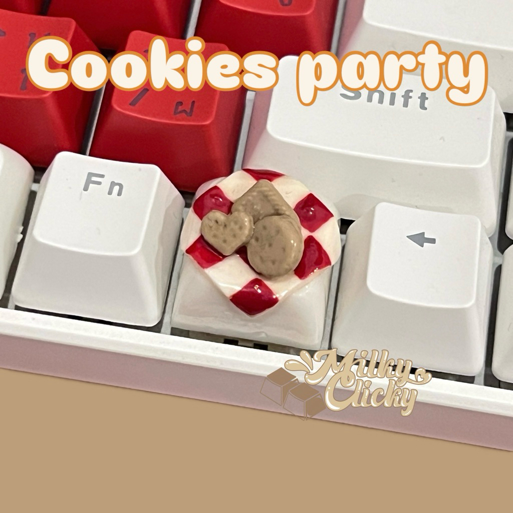 Cookies party mechanical Keycap คีย์แคปโต๊ะขนมคุ้กกี้จิ๋ว🍪[คีย์แคปเมคานิคอล]
