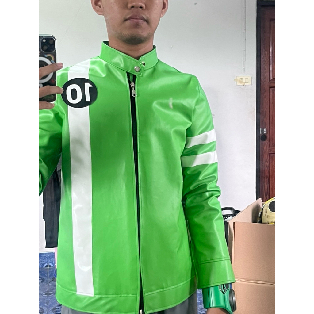 เสื้อ ben10 เบ็นเท็น เสื้อหนัง หนังเทียม