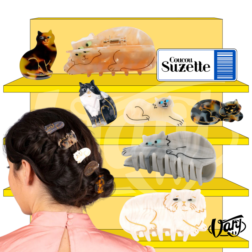 พร้อมส่ง Coucou suzette กิ๊บติดผมของแท้จากฝรั่งเศส - Claw Clip เฉพาะแมว Coucousuzette Hair Claw & Hair Clip