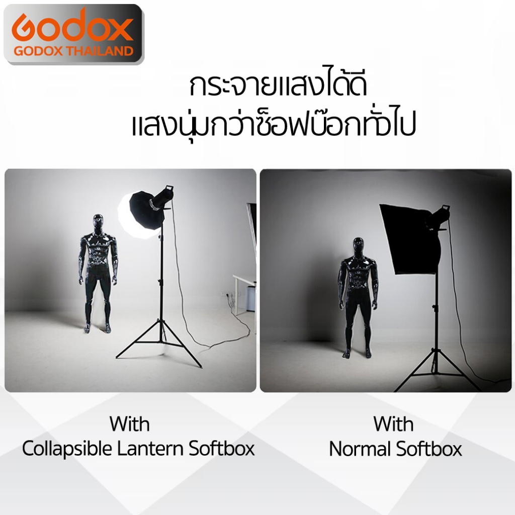 Godox Softbox CS-50T, CS-65T, CS-85T, SS-65, SS-85 - Collapsible Lantern ซอฟท์บ็อกซ์แบบโดม - Bowen Mount / Godox Thailan - รูปที่ 5