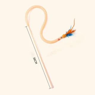 AL-610 ไม้ตกแมว ตาข่ายยาว ขนนก หลายสี มีกระดิ่ง ของเล่นแมว ราคาถูก พร้อมส่ง🍬