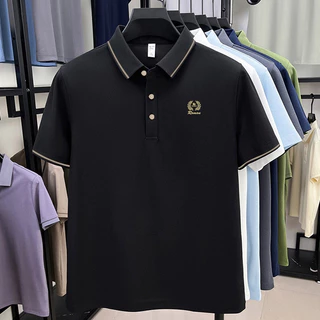 DIVPOLO2321-MSเสื้อโปโลผู้ชาย สไตล์สปอร์ต แขนสั้น ผ้าฝ้ายแท้ ใส่สบาย เสื้อโปโล Unisex ผู้ชาย ผู้หญิง สีพื้น สไตล์มินิมอล