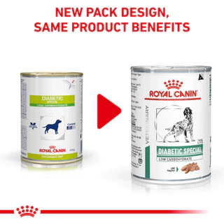 (410 g.x12กระป๋อง) Royal Canin Diabetic Dog อาหารเปียกสุนัข สำหรับสุนัขรักษาโรคเบาหวาน