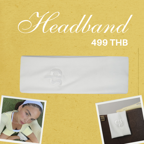 subi | original symbol Headband | ผ้าคาดหัวสีขาว
