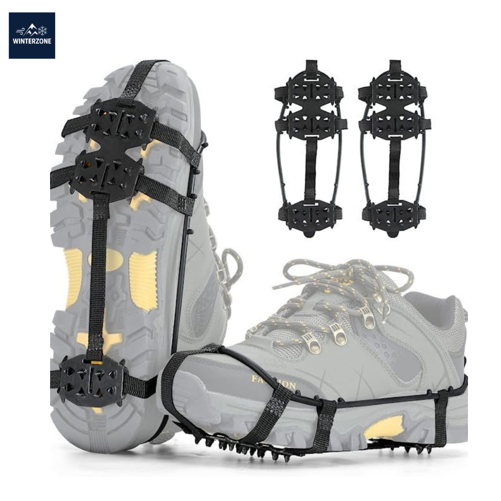 Winter zone สายรัดกันลื่นหิมะ รุ่นฟันเหล็ก24ซี่ รัดรองเท้าลุยหิมะเดินป่าปีนเขา