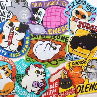💭ชุดที่ 3 พร้อมส่ง💭ไดคัทสติกเกอร์ แมวสามัญประจำบ้าน ชุดที่ 3 My Home Cat Sticker Vol.3 by Miah Studio