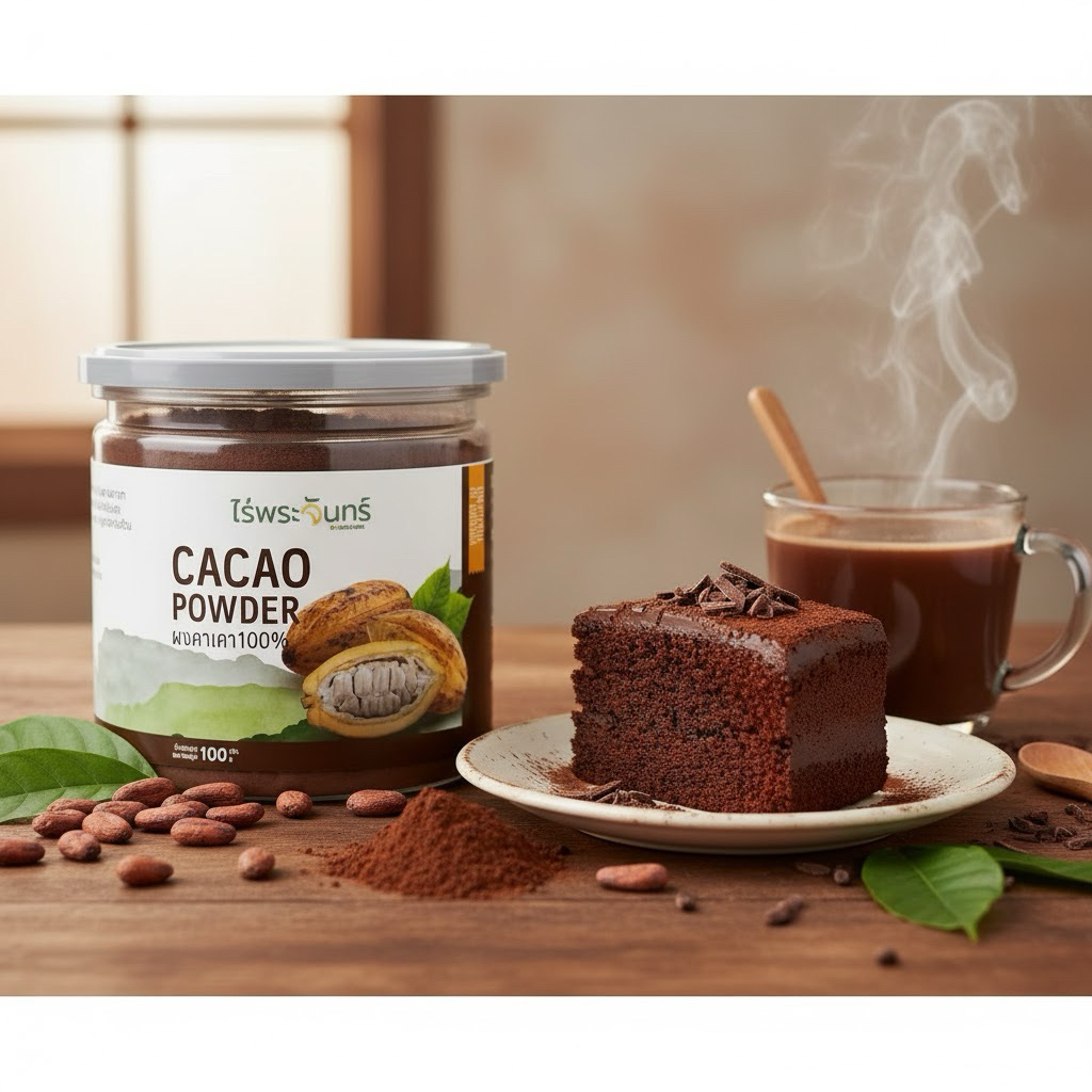 ไร่พระจันทร์ cacao คาเคา ออร์แกนิค (Organic Cacao Powder) 100%