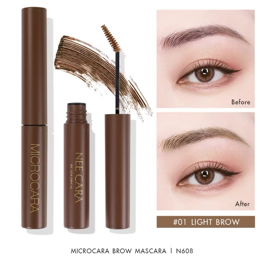 NEE CARA MICROCARA BROW MASCARA | N608 นีคาร่า มาสคาร่าคิ้ว มาสคาร่าปัดคิ้ว หัวแปรงสลิม