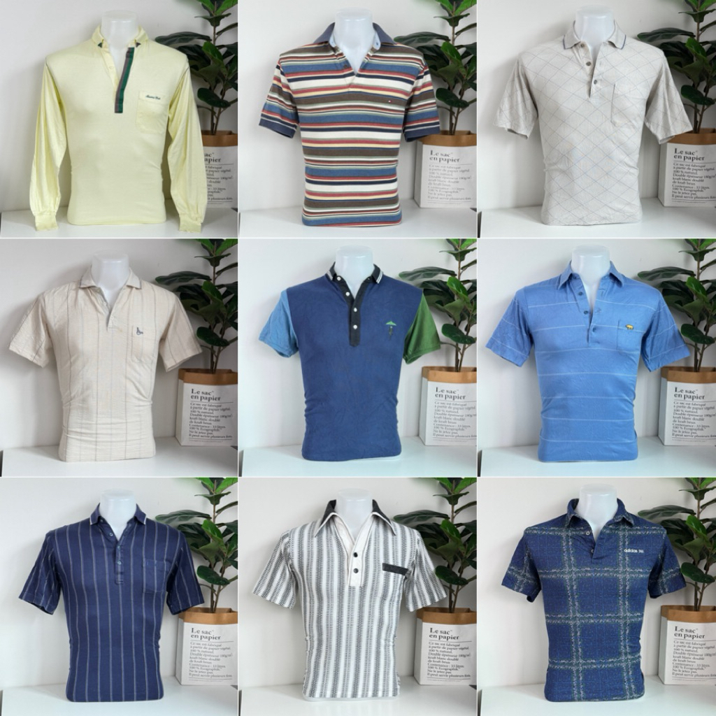 👕PL01 เสื้อโปโลผู้ชายมือสอง อก 36-40“