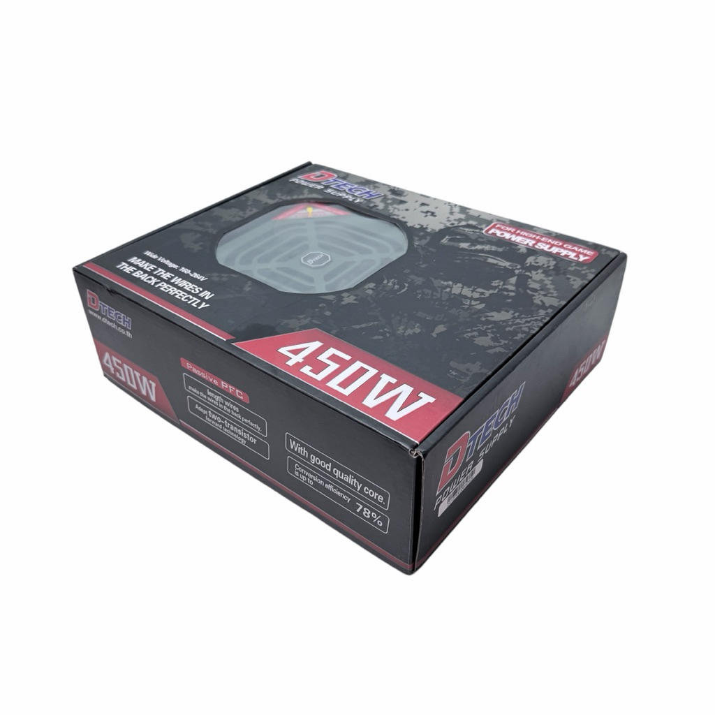 พาวเวอร์ซัพพลาย DTECH 450W Power Supply PSU PC Computer อุปกรณ์จ่ายไฟคอมพิวเตอร์ สำหรับประกอบคอม