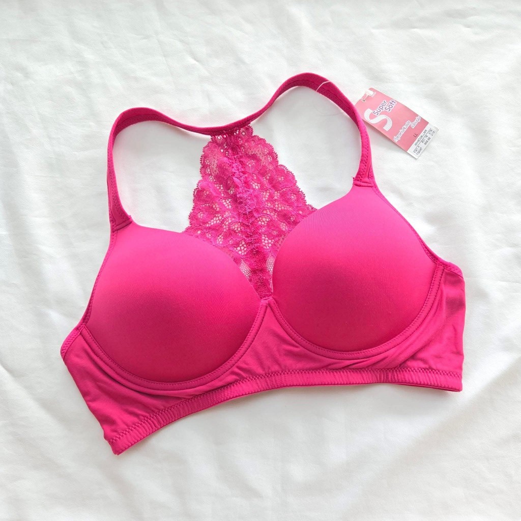 Wacoal Super soft (WH9D08) บราสีบานเย็น เนื้อผ้าเนียนนุ่ม สวมใส่สบาย