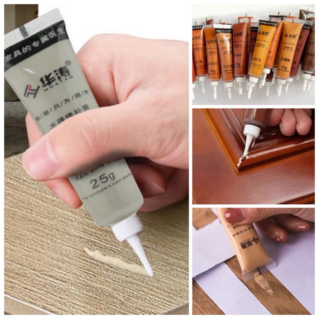 🌈 สีซ่อมไม้ สี ซ่อม เฟอนิเจอร์ สีโป้ว เพ้นท์ งานไม้ ซ่อมรอยขีดข่วน อุดรอยแตก รุ่นอัพเกรด เนื้อเนียน ทนทาน 🌈
