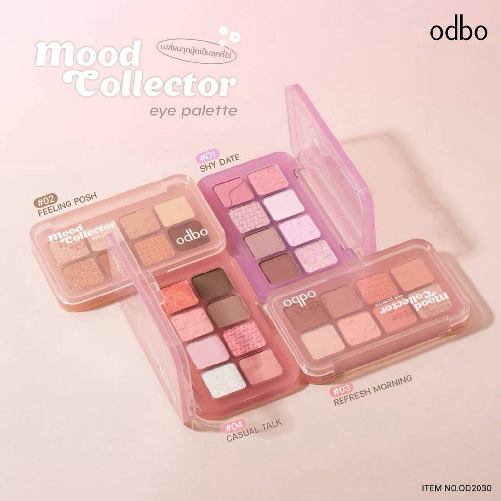 🌸Odbo Mood Od2030 อายแชโดว์พาเลท 8 สี สวยสดใส