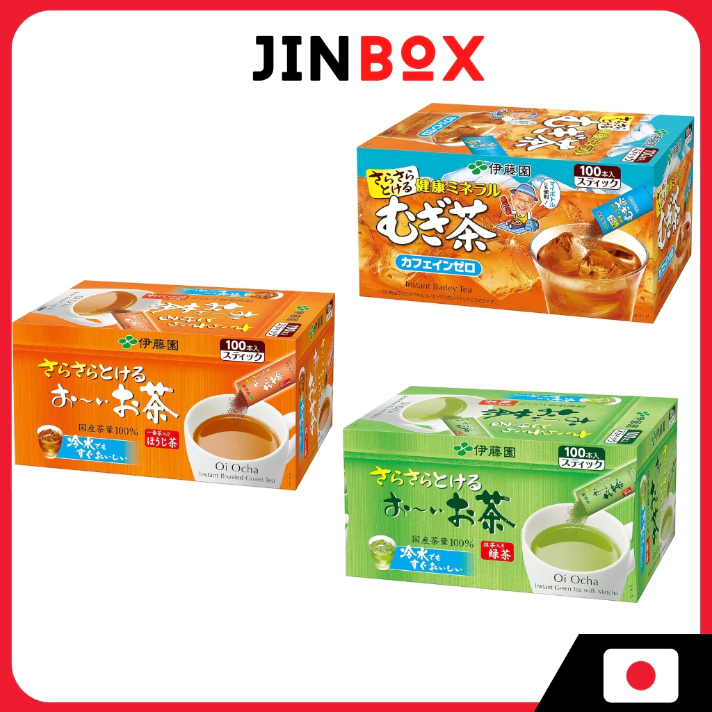 [ส่งตรงจากประเทศญี่ปุ่น] Itoen Instant Tea Bag (100 bags) - ชาเขียวมัทฉะ / ชาเขียวคั่ว / ชาข้าวบาร์เ