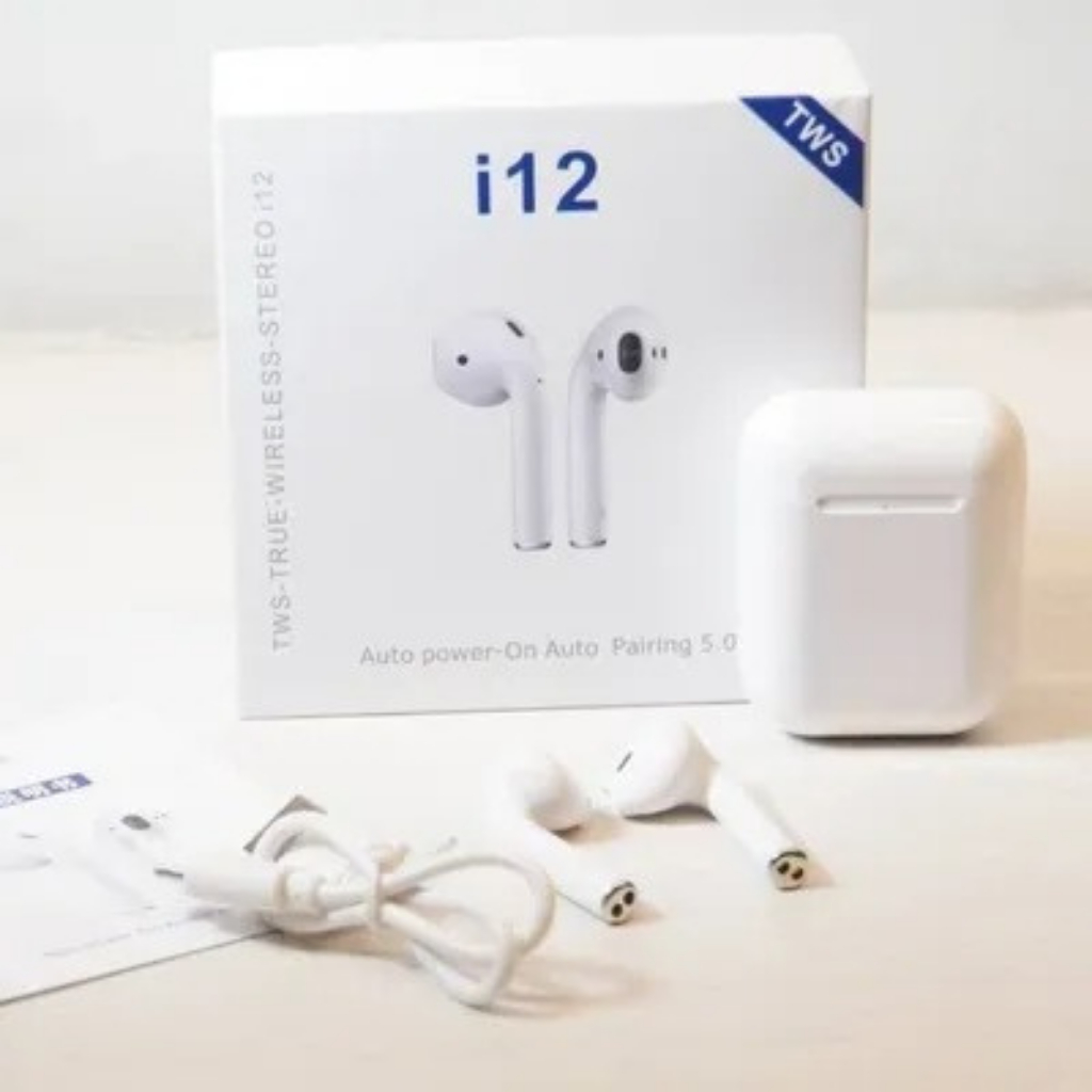 หูฟังบลูทูธไร้สาย พร้อมเคสมังกร Tws I12 Ture หูฟังแบบสอดหู I12