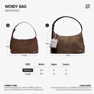 [พร้อมส่ง] CHUUCHOP - Wendy bag กระเป๋าข้างสะพายข้างสไตล์คลาสสิค หนังกลับและยีนส์ (C8316)