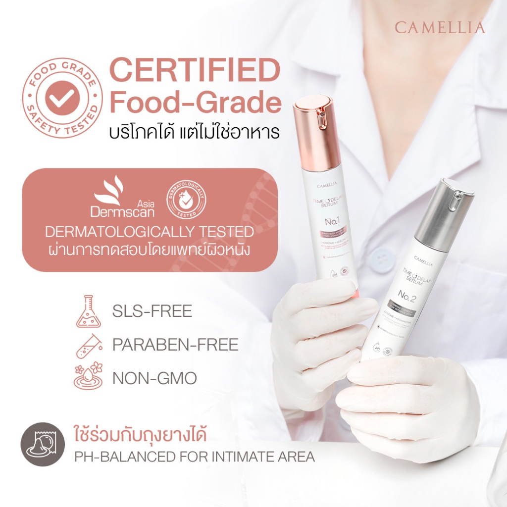 เซ็ตเซรั่มทาจุดซ่อนเร้น 2 สูตร | Time Delay No.1 & No.2 | ปรับผิวให้ใส ผิวเด้งกระชับ บำรุงครบวงจร - รูปที่ 6