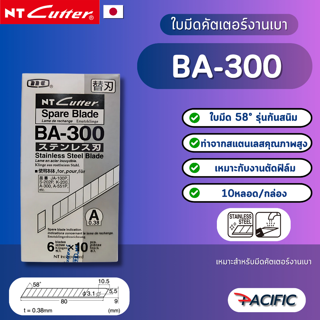 ใบมีดสเตนเลส NT BA-300