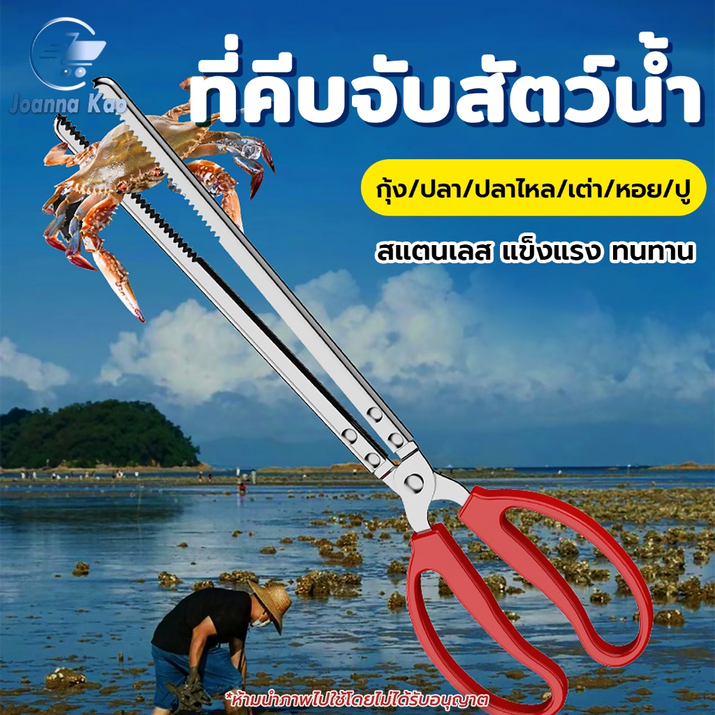 ที่คีบปลาสแตนเลส ที่คีบปลาไหล ที่คีบหอย/ปู/ปลา ที่คีบขยะ ได้คีบอนเกประสงค์