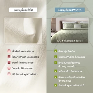 PASAYA - ชุดผ้าปูที่นอน+ปลอกหมอนหนุน (ไม่รวมปลอกนวม) 6ฟุต KING , 5ฟุต QUEEN , 3.5ฟุต SINGLE - SPACE DIAMOND 650 SERIES