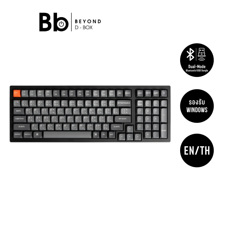 คีย์บอร์ดเกมมิ่ง Keychron K4 Max Swappable Gateron RGB Backlight Silent - TH by BB Beyond D-Box