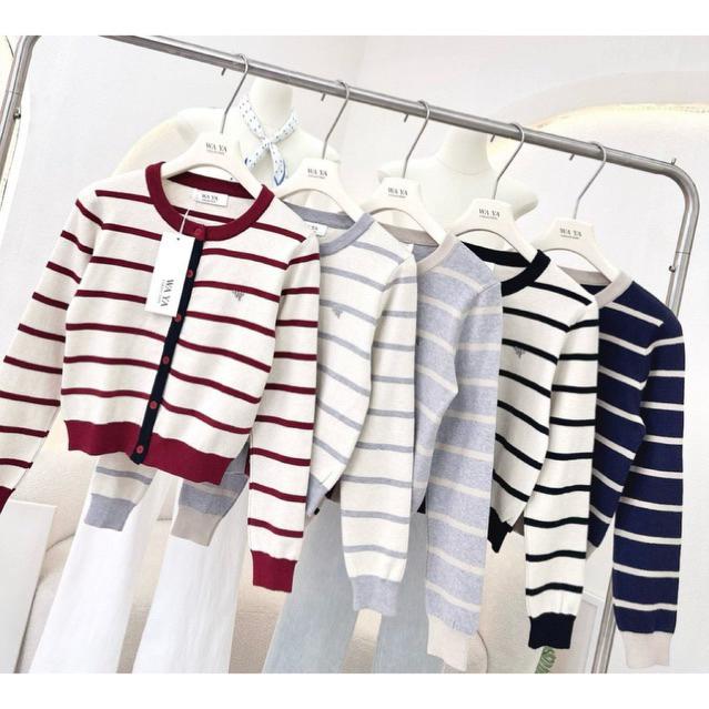 เสื้อคาดิแกนไหมพรมผ้านุ่ม ป้ายWAYA