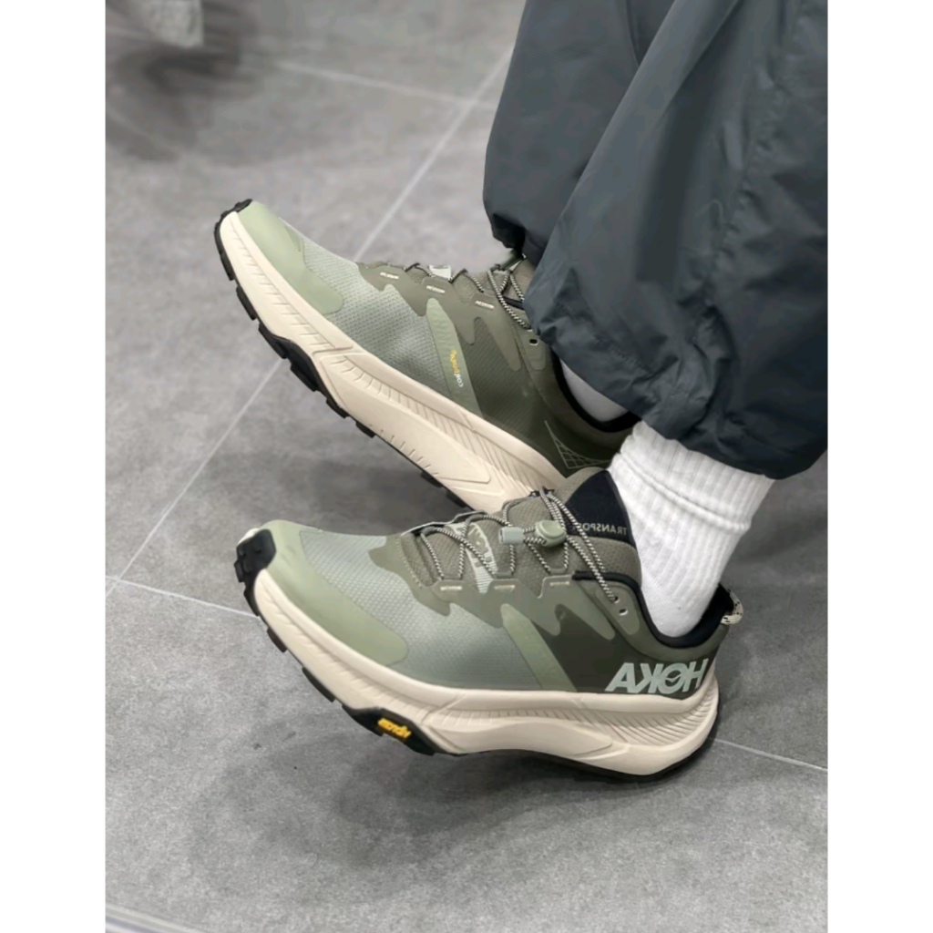 【สินค้าแนะนำ】HOKA ONE ONE Transport hoka รองเท้ากีฬา Black/Green รองเท้ากีฬา