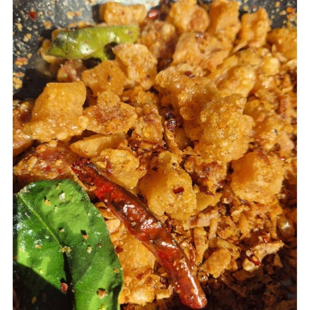 น้ำพริกกากหมูแคบหมูไม่มีสารกันบูดสดใหม่ ทำเอง