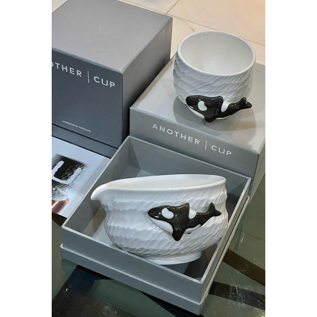 (พร้อมส่ง) another cup orca chawan/glass ถ้วยชงมัทฉะ/แก้วดื่ม 200 ml