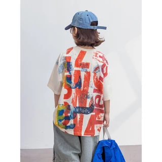 [ส่งไวจากไทย] *แค่เสื้อ* เสื้อแขนสั้นเด็กชาย เสื้อยืดคอกลมเด็กชาย ลายกรีนเท่ๆ ผ้านิ่ม ทรงโอเวอร์ไซส์ เหมาะสำหรับ 5-14 ปี