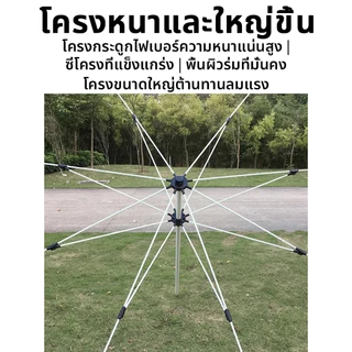 【PIKA ร่มสนาม 52 นิ้ว】2.6m UV99% เคลือบ2300D กันลม กันแดด กันฝน ดมีกัน ติดตั้งง่าย โครงร่มแบบสองชั้น ร่มกันแดด ร่มชายหาด
